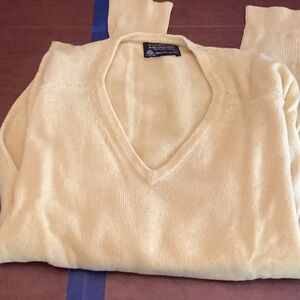 Yellow Puritan Aquaknit sweater, 100% lambswool